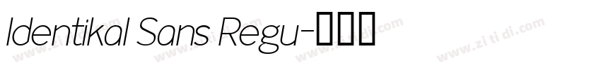 Identikal Sans Regu字体转换